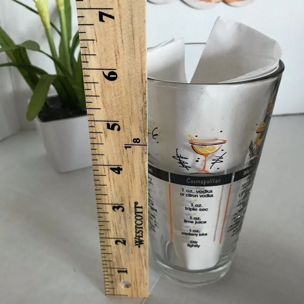 2 Glasses Mixed Drink/Cocktail Mixer/Pourer--Glass--Martini/Margarita
